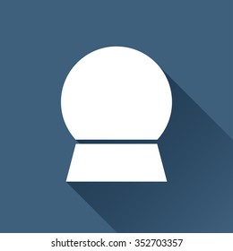 Vector christmas icon. New year illustration.  Snow globe