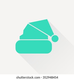 Vector christmas icon. New year illustration. Winter hat