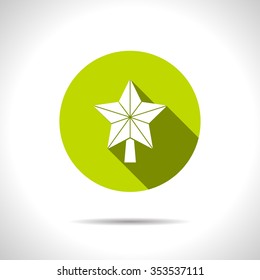 Vector christmas icon. New year illustration.  Christmas star