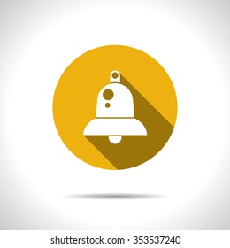 Vector christmas icon. New year illustration. Christmas bell