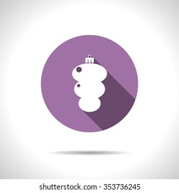 Vector christmas icon. New year illustration.  Christmas tree