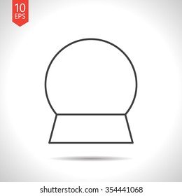 Vector christmas icon. New year illustration.  Snow globe