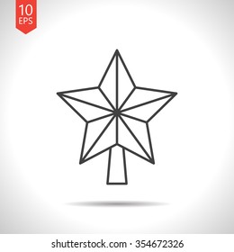 Vector christmas icon. New year illustration.  Christmas star