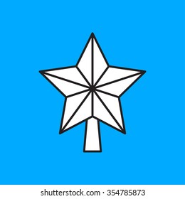 Vector christmas icon. New year illustration.  Christmas star