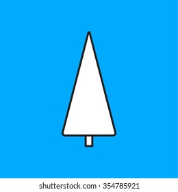 Vector christmas icon. New year illustration.  Christmas tree
