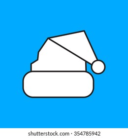 Vector christmas icon. New year illustration. Winter hat