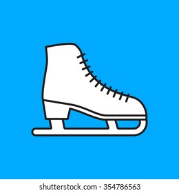 Vector christmas icon. New year illustration. Skates