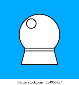Vector christmas icon. New year illustration.  Snow globe