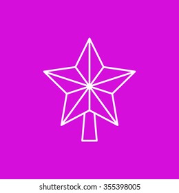 Vector christmas icon. New year illustration.  Christmas star