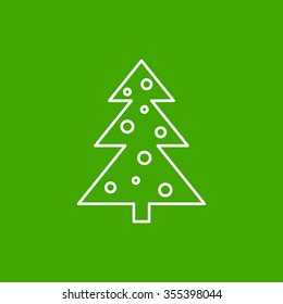 Vector christmas icon. New year illustration.  Christmas tree