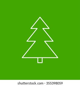 Vector christmas icon. New year illustration.  Christmas tree