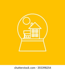 Vector christmas icon. New year illustration.  Snow globe