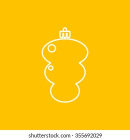 Vector christmas icon. New year illustration.  Christmas tree