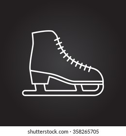 Vector christmas icon. New year illustration. Skates