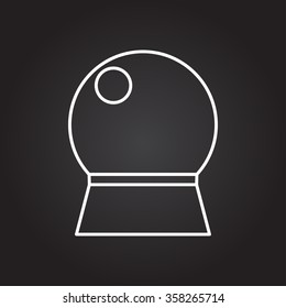 Vector christmas icon. New year illustration.  Snow globe