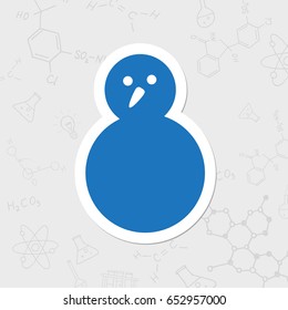 Vector christmas icon. New year illustration. flat sticker Snowman 
