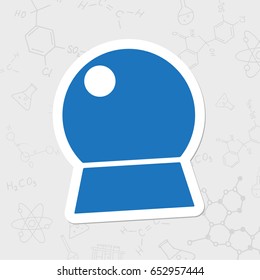 Vector christmas icon. New year illustration. flat sticker Snow globe on white background 