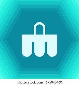Vector christmas icon. New year illustration. flat Christmas tree on hexagonal background 