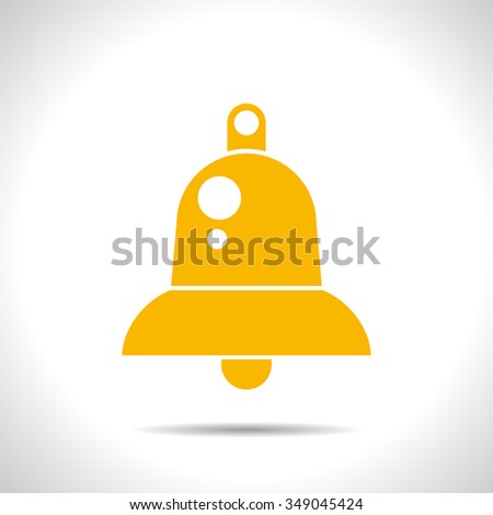 Vector christmas icon. New year illustration. Christmas bell