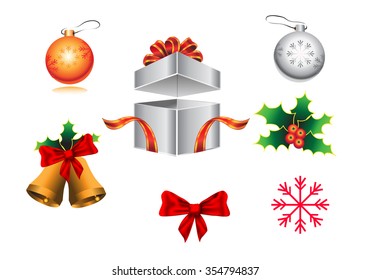 Vector Christmas icon on white background
