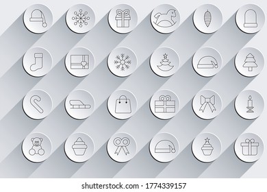 Icono de navidad vectorial conjunto EPS 10 