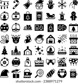 Vector of Christmas Icon Set. Perfect for user interface, new application.
