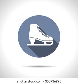 Vector christmas icon. . Skates