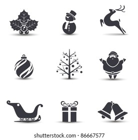 Vector Christmas icons.