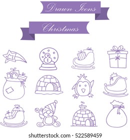Vector of Christmas icons collection