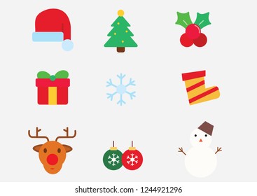 Vector Christmas icons set 