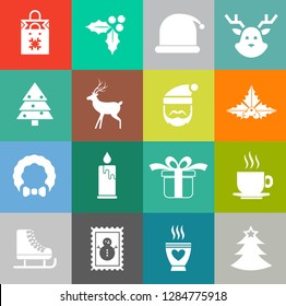 vector christmas icons set, celebration xmas holiday icons, winter icons