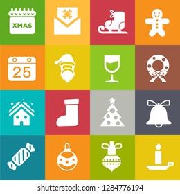 vector christmas icons set, celebration xmas holiday icons, winter icons
