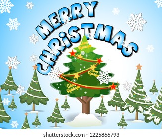 Vector Christmas illustration.