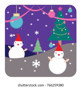 Vector Christmas Illustration and background