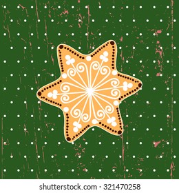 Vector Christmas illustration - Gingerbread cookies