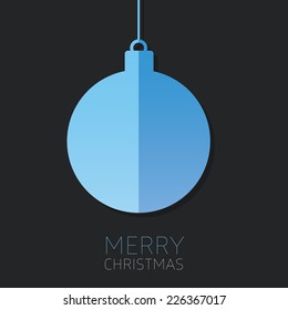 Vector Christmas illustration. Minimalist Christmas ball with place for your text.