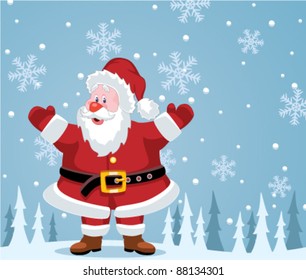 vector christmas illustration of santa claus