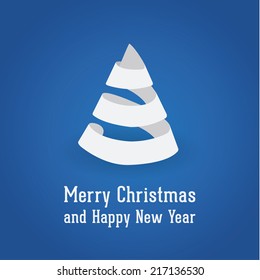 Vector Christmas illustration. Square decorative background for your project.