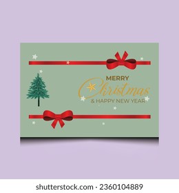 Plantilla de tarjeta de invitación de Navidad para vectores