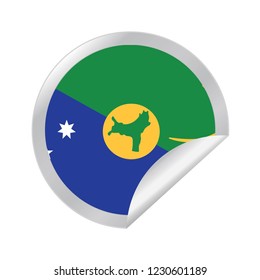 Vector Christmas Island circle folded
