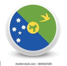 Vector - christmas island Flag Button Icon