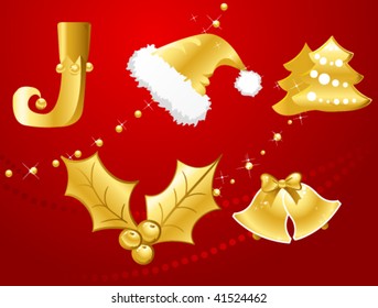 vector christmas items