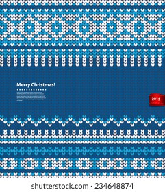 Vector Christmas knitted illustration can be used as a greeting card