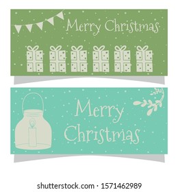 Vector Christmas label with candle and leafs