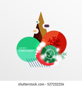 Etiqueta de navidad vectorial o etiquetas de precio con efectos luminosos