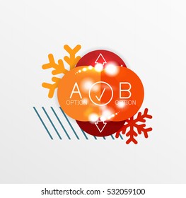 Etiqueta de navidad vectorial o etiquetas de precio con efectos luminosos