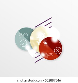 Etiqueta de navidad vectorial o etiquetas de precio con efectos luminosos