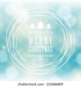 Vector Christmas light background.