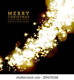 Vector christmas light background with snowflakes.