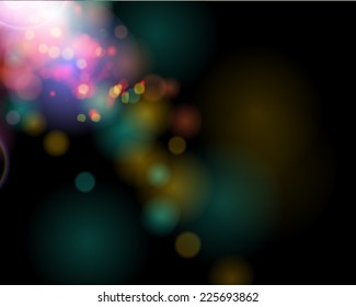Vector Christmas light bokeh background.